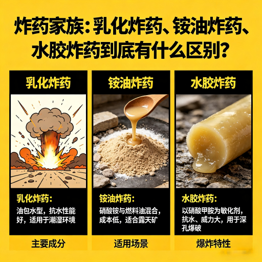 河南炸药家族：乳化炸药、铵油炸药、水胶炸药到底有什么区别？